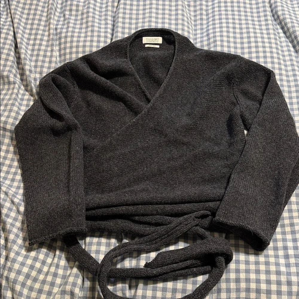 Toast Wool Wrap Sweater - Picture 3 of 5